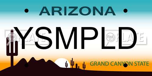 YSMPLD Arizona License Plate