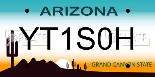 YT1S0H Arizona License Plate