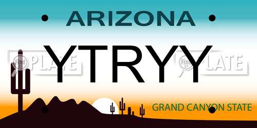 YTRYY Arizona License Plate