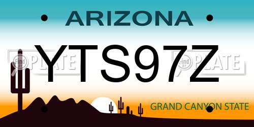 YTS97Z Arizona License Plate