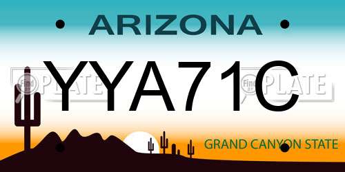 YYA71C Arizona License Plate