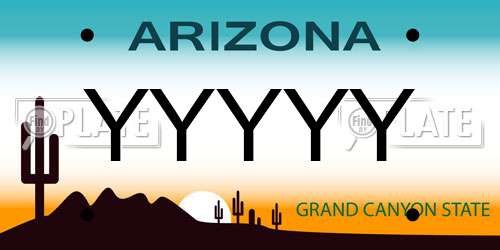 YYYYY Arizona License Plate