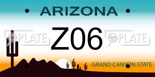 Z06 Arizona License Plate