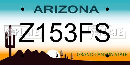 Z153FS Arizona License Plate