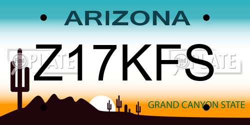 Z17KFS Arizona License Plate