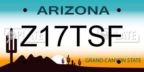 Z17TSF Arizona License Plate