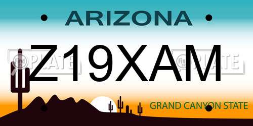 Z19XAM Arizona License Plate