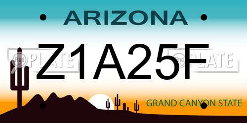 Z1A25F Arizona License Plate