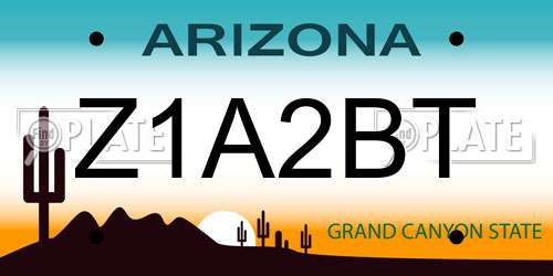 Z1A2BT Arizona License Plate