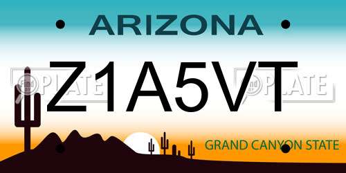 Z1A5VT Arizona License Plate