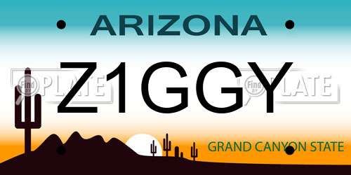 Z1GGY Arizona License Plate