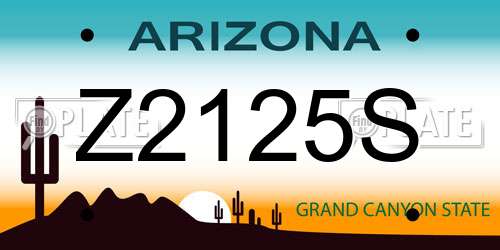 Z2125S Arizona License Plate