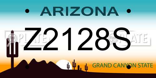 Z2128S Arizona License Plate