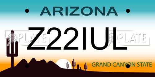 Z22IUL Arizona License Plate