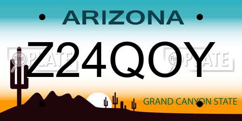 Z24QOY Arizona License Plate