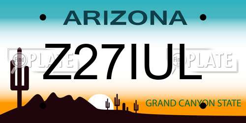 Z27IUL Arizona License Plate
