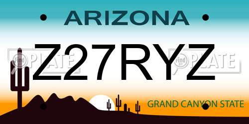 Z27RYZ Arizona License Plate
