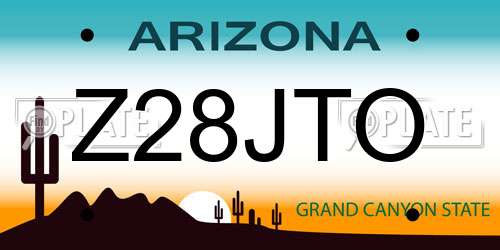 Z28JTO Arizona License Plate