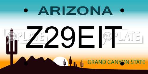 Z29EIT Arizona License Plate