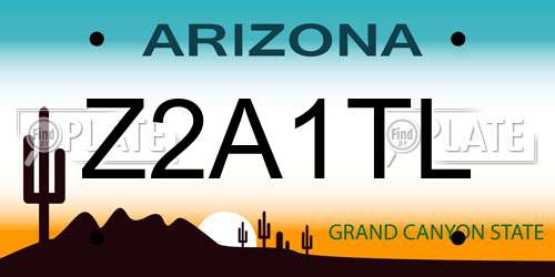Z2A1TL Arizona License Plate