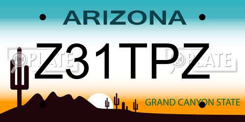Z31TPZ Arizona License Plate