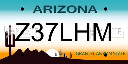 Z37LHM Arizona License Plate