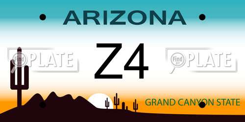 Z4 Arizona License Plate