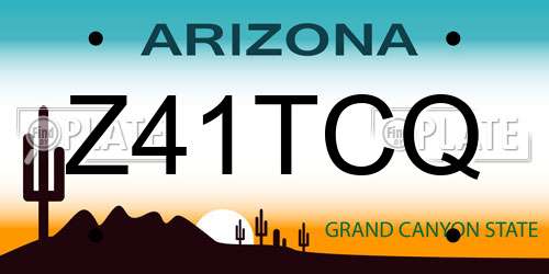 Z41TCQ Arizona License Plate