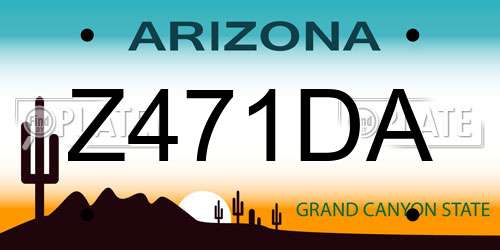 Z471DA Arizona License Plate