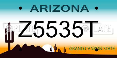 Z5535T Arizona License Plate