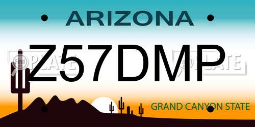 Z57DMP Arizona License Plate