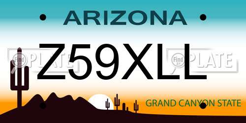 Z59XLL Arizona License Plate