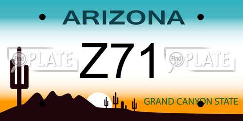 Z71 Arizona License Plate