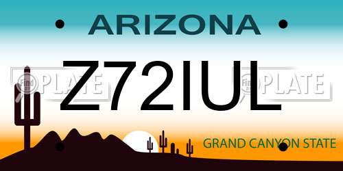 Z72IUL Arizona License Plate