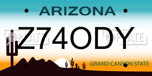 Z74ODY Arizona License Plate