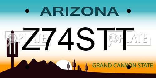 Z74STT Arizona License Plate