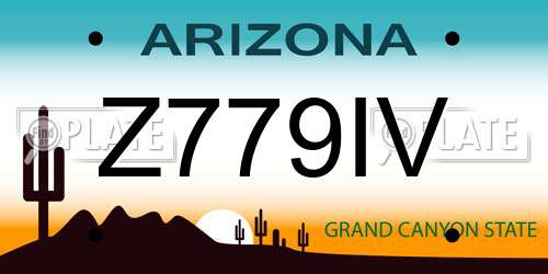 Z779IV Arizona License Plate
