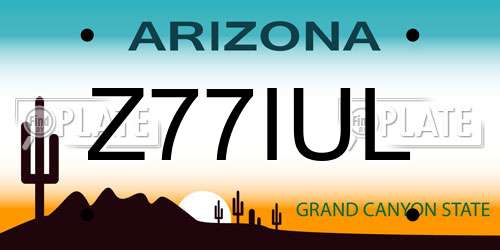Z77IUL Arizona License Plate