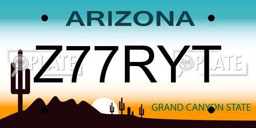 Z77RYT Arizona License Plate
