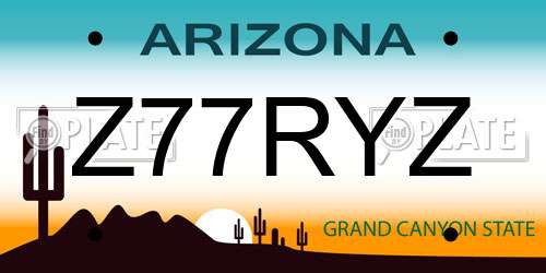 Z77RYZ Arizona License Plate