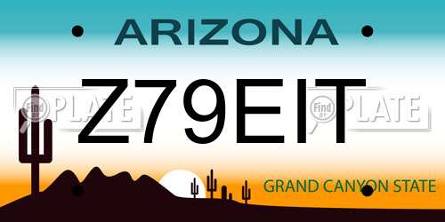 Z79EIT Arizona License Plate