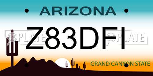 Z83DFI Arizona License Plate