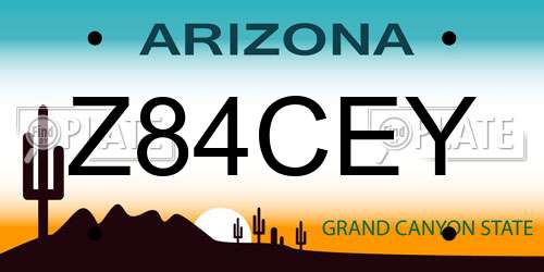 Z84CEY Arizona License Plate