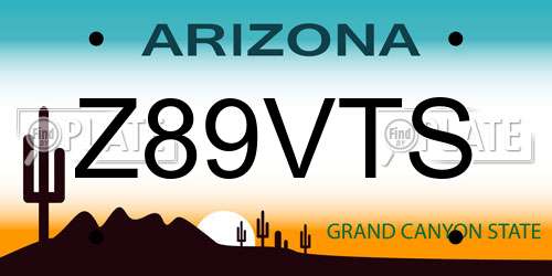 Z89VTS Arizona License Plate