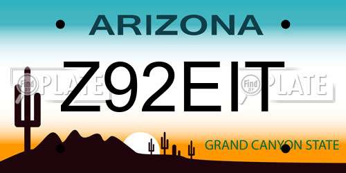 Z92EIT Arizona License Plate