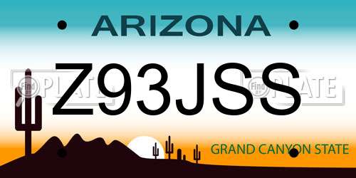Z93JSS Arizona License Plate