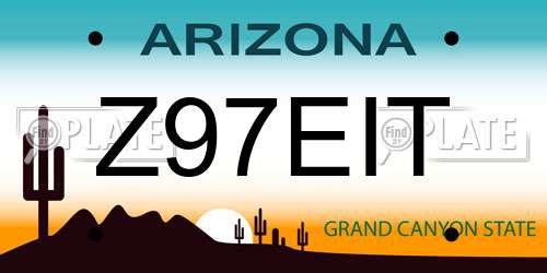 Z97EIT Arizona License Plate