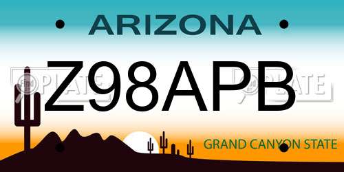 Z98APB Arizona License Plate