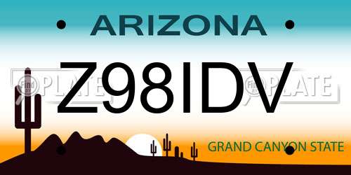 Z98IDV Arizona License Plate