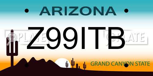 Z99ITB Arizona License Plate
